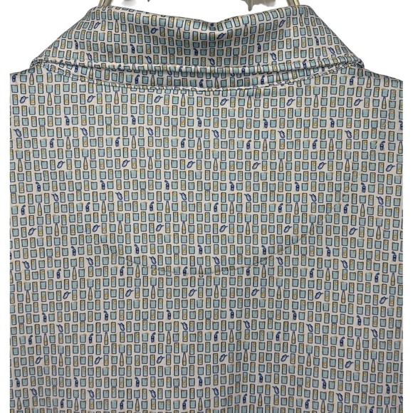 Peter Millar Summer Comfort Men's XL Short Sleeve Polo Shirt Cocktail Pattern - Picture 6 of 9